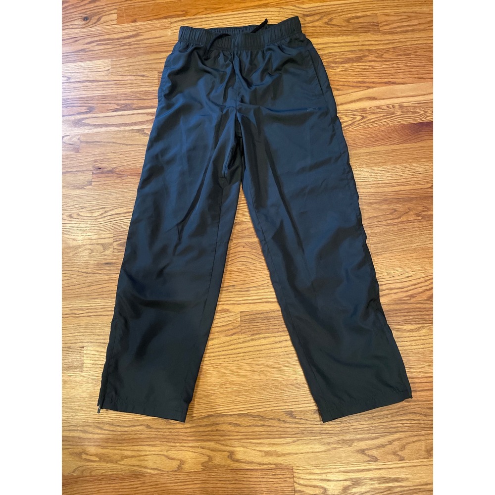 Starter Men's Track Pants Size Small Black Windbreaker Mesh Lined Athletic